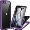 711-gNc81sS._AC_SL1500_ Miracase Crossbody Phone Lanyard Cases, Clip and Go Strap for iPhone SE, Adjustable Crossbody Cell Belt with Zippered Pouch, Neck Shoulder Cell Lanyard for Women, Purple