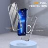 711HODjC4WL._AC_SL1200_ Miracase iPhone 13 Pro Max Glass Case - 2023 Upgrade Full-Body Clear Bumper with Magnetic Ring and 9H Screen Protector