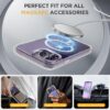 711T3Iub76L._AC_SL1500_ Miracase Magnetic for iPhone 14 Pro Max Case 6.7 inch, (Compatible with MagSafe) Upgrade Full-Body Clear Phone Bumper Case with Built-in 9H Tempered Glass Screen Protector, Magnetic Glitter Clear