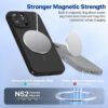 Miracase Magnetic for iPhone 14 Pro Max Case, [Soft Anti-Scratch Microfiber Lining], Compatible with MagSafe, Silicone Shockproof Protection Phone Case for iPhone 14 Pro Max,Black