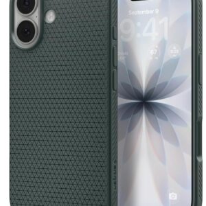 Spigen for iPhone 17 Case, Liquid Air [TPU Covered Camera Control] [No Magnet Ring] [Military-Grade Protection] - Abyss Green