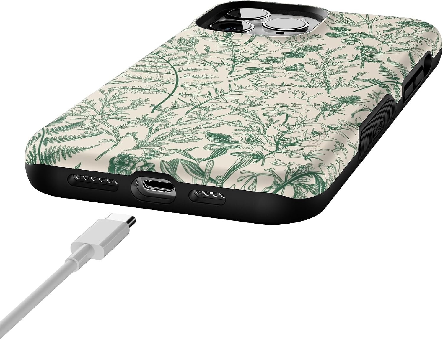 712-hOdMCL._AC_SL1500_ Casely iPhone 13 Pro Max Case | Green Floral | Sage Garden | Bold Protective Design | Compatible with MagSafe