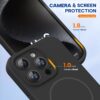 Miracase Magnetic for iPhone 15 Pro Case, [Soft Anti-Scratch Microfiber Lining], Compatible with MagSafe, Liquid Silicone Shockproof Drop Protection Phone Case for 15 Pro, Black