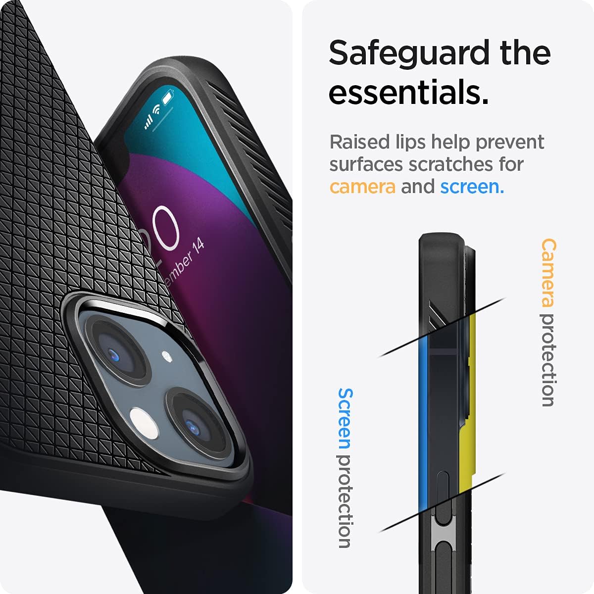 712Ike2jRaL._AC_SL1200_ Spigen Liquid Air Designed for iPhone 13 Case (2021) - Matte Black