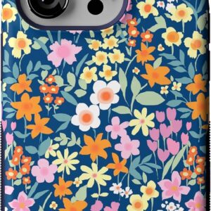712RGWkWw-L._AC_SL1500_ Casely iPhone 14 Pro Case | Full Bloom | Navy Floral | Bold Protective Design | Compatible with MagSafe