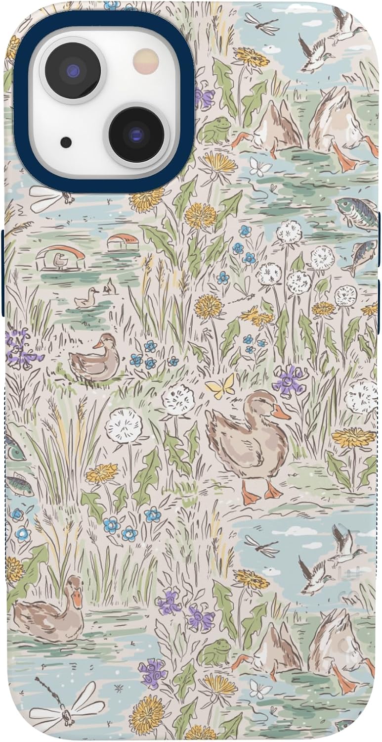 712UOw41agL._AC_SL1500_ Casely iPhone 13 Mini Case | The Waddle Path | Duck Pond | Bold Protective Design | Compatible with MagSafe