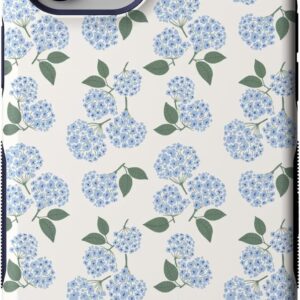 Casely iPhone 12 Pro Max Case | Nantucket Cottage | Blue Hydrangea | Bold Protective Design | Compatible with MagSafe