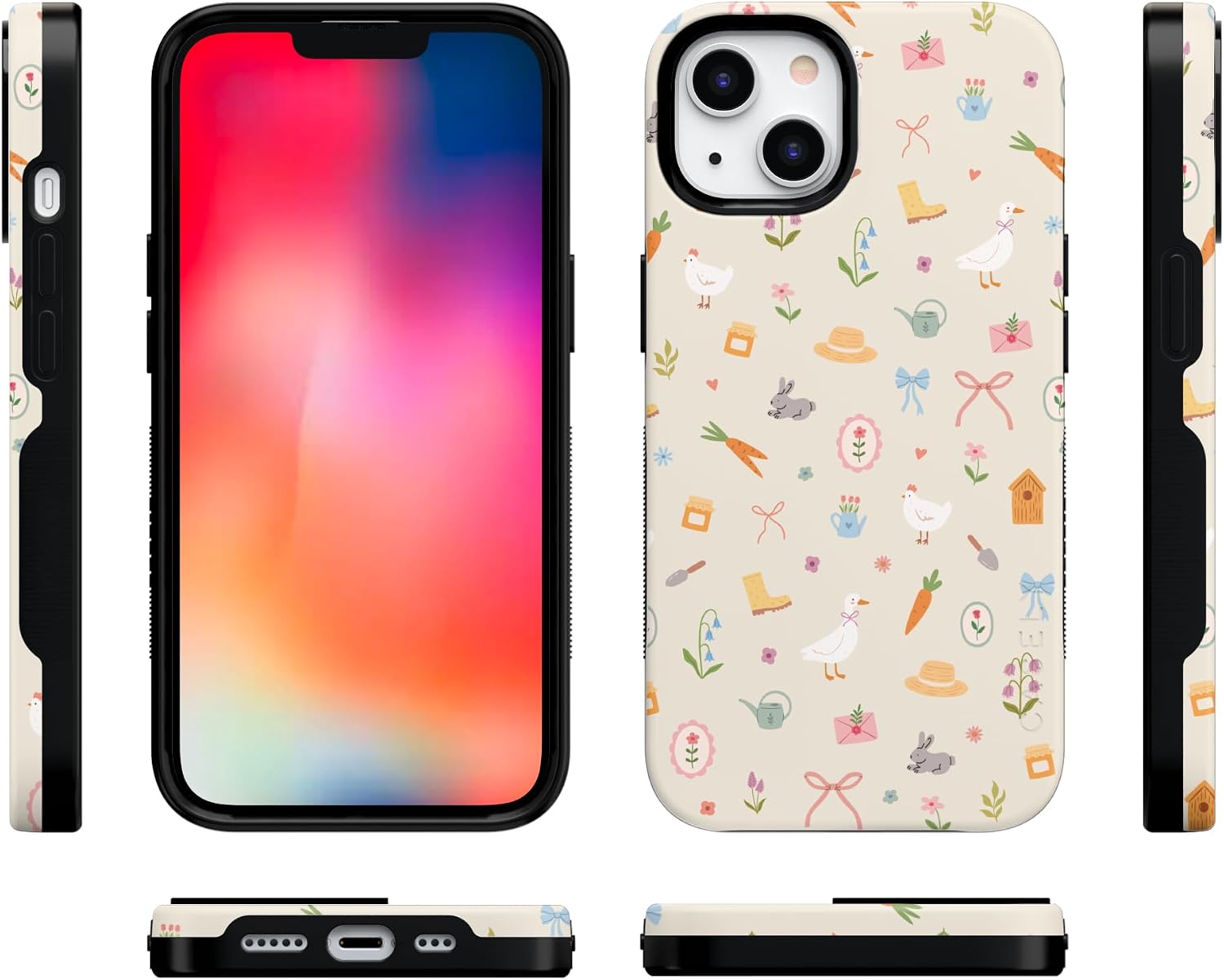 713KY2180AL._AC_SL1500_ Casely iPhone 13 Case | Hoppy Garden | Spring Things | Bold Protective Design | Compatible with MagSafe