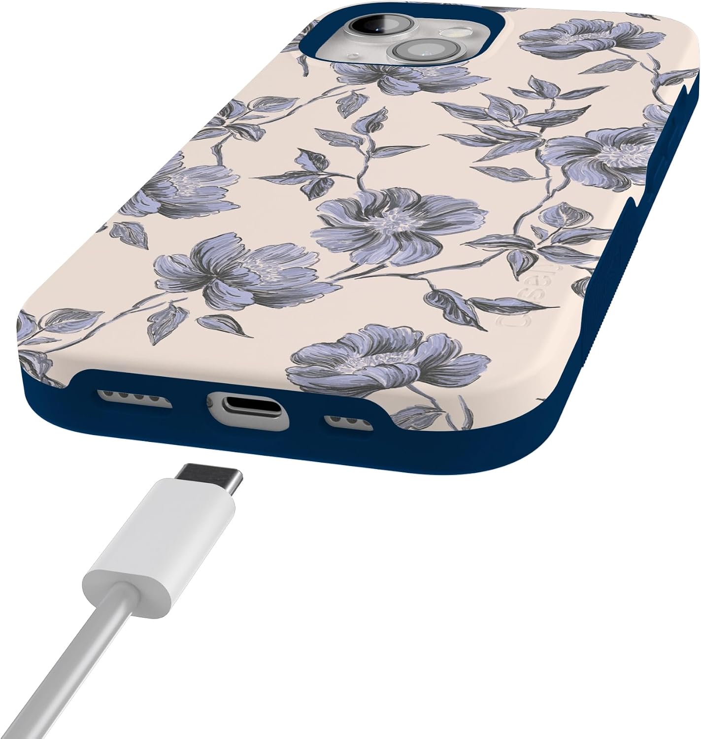 714MHyNvdL._AC_SL1500_ Casely iPhone 15 Case | Ink & Iris | Vintage Floral | Bold Protective Design | Compatible with MagSafe