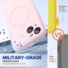 Miracase Magnetic for iPhone 15 Plus Case, [Soft Anti-Scratch Microfiber Lining], Compatible with MagSafe, Liquid Silicone Shockproof Drop Protection Phone Case for 15 Plus, Sand Pink