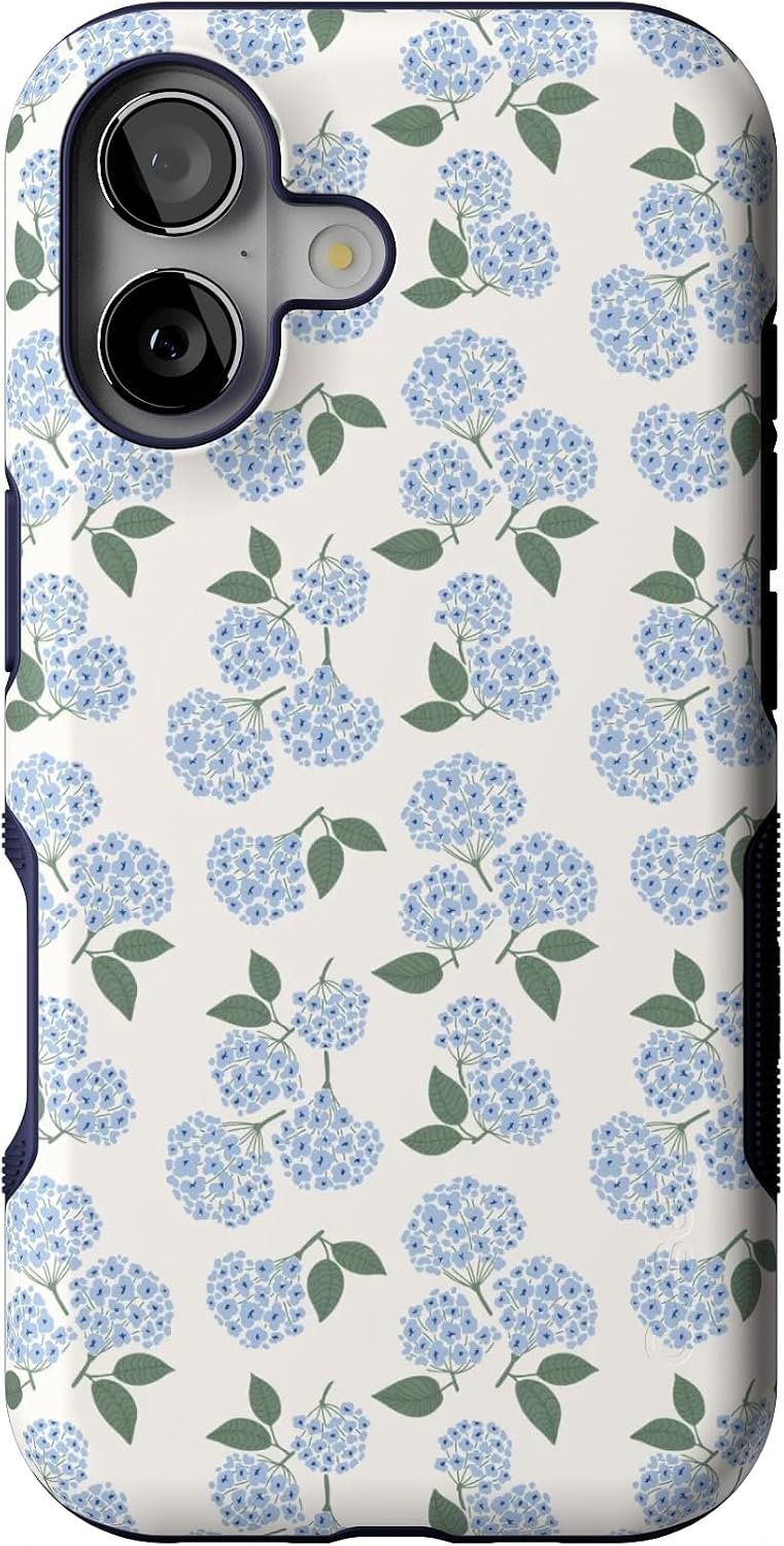 715-ArKWQUL._AC_SL1500_ Casely iPhone 17 Case | Nantucket Cottage | Blue Hydrangea | Bold Protective Design | Compatible with MagSafe