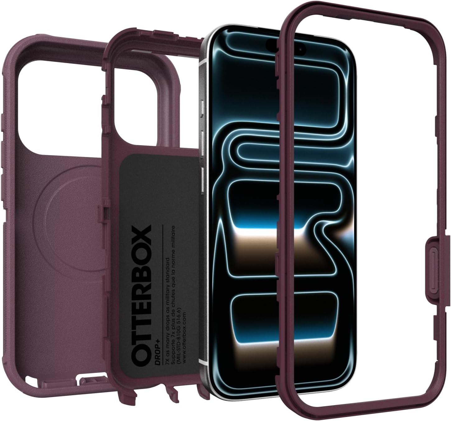 715UgYCCeL._AC_SL1500_ OtterBox iPhone 17 Pro Defender Pro Series Case - Purple Mystery - Tough, Rugged & Durable iPhone Case, Snaps on MagSafe