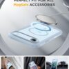 Miracase Magnetic for iPhone Air Case 6.5" [Compatible with MagSafe] Full-Body Phone Case with Built-in Glass Screen Protector & Camera Control,Drop Proof iPhone 17 Air Case Cover, Light Blue