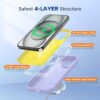 Miracase Compatible with iPhone 15 Case, [Soft Anti-Scratch Microfiber Lining], Liquid Silicone Case Gel Rubber Shockproof Drop Protection Phone Case for iPhone 15, Light Purple