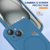 Miracase Compatible with iPhone 15 Case, [Soft Anti-Scratch Microfiber Lining], Liquid Silicone Case Gel Rubber Shockproof Drop Protection Phone Case for iPhone 15, Capri Blue
