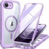 Miracase for iPhone 17e Case & iPhone 16e Case, Full-Body Phone with Built-in Glass Screen Protector, [Magnetic with MagSafe] Military Drop Proof 17 E/ 16 E Cover Bumper 6.1 inch, Purple