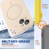 Miracase Compatible with iPhone 15 Case, [Soft Anti-Scratch Microfiber Lining], Liquid Silicone Case Gel Rubber Shockproof Drop Protection Phone Case for iPhone 15, Sand