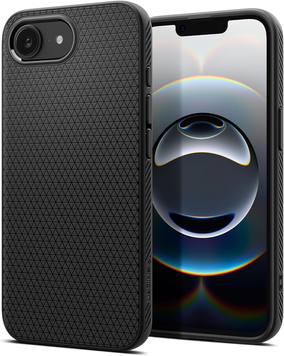 Spigen for iPhone 17e / 16e Case, Liquid Air [Military-Grade Protection] - Matte Black | Military-Grade Protection