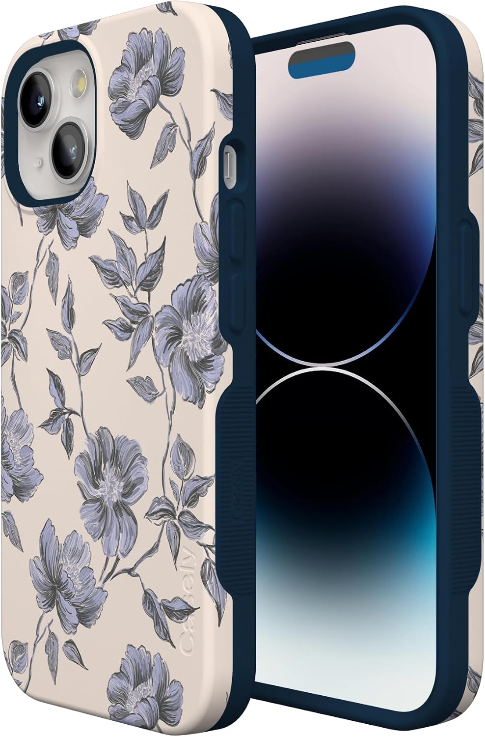717ZMTRxML._AC_SL1500_ Casely iPhone 15 Case | Ink & Iris | Vintage Floral | Bold Protective Design | Compatible with MagSafe