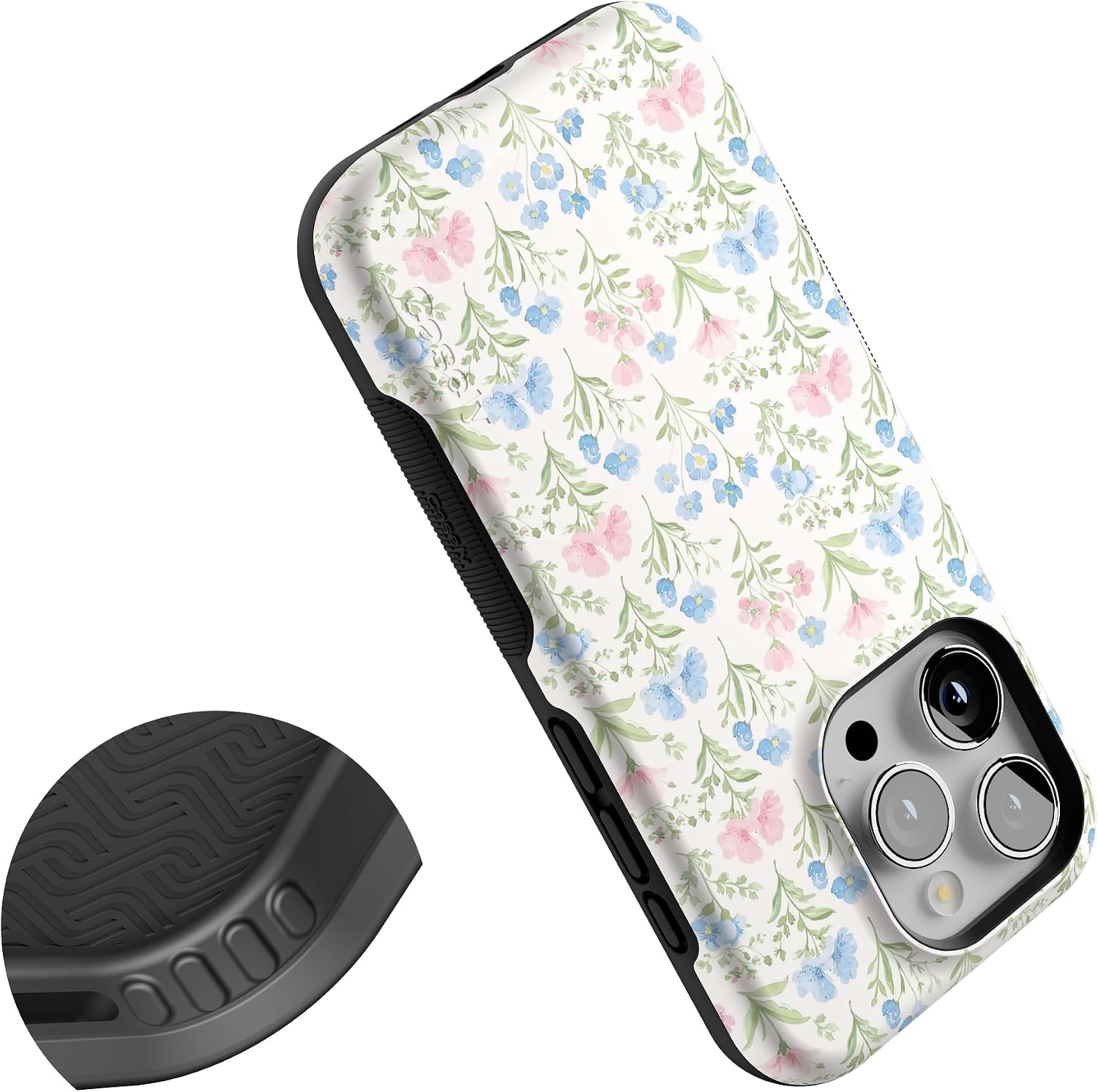7182sbf5i4L._AC_SL1500_ Casely iPhone 15 Pro Case | Sunday Best | Pastel Garden | Bold Protective Design | MagSafe Compatible Design