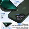 Eastinbox for iPhone 16 Case [16FT Military Grade Shockproof], Anti-Slip Anti-Scratch, Slim Translucent Frosted Matte Protective Cover, i Phone 16 Phone Case 6.1", Green