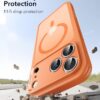 718gmCpq62L._AC_SL1500_ ESR for iPhone 17 Pro Case, Camera Control Cover, Compatible with MagSafe, Shockproof Military-Grade Protection, Magnetic Phone Case for iPhone 17 Pro, Classic Hybrid Case, Frosted Orange
