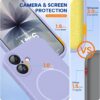 Miracase Magnetic for iPhone 17 Case, Compatible with MagSafe, Integrated Silicone Camera Control Cover, 3.0mm Thicken Shockproof Drop Protection Phone Case for 17,Light Purple