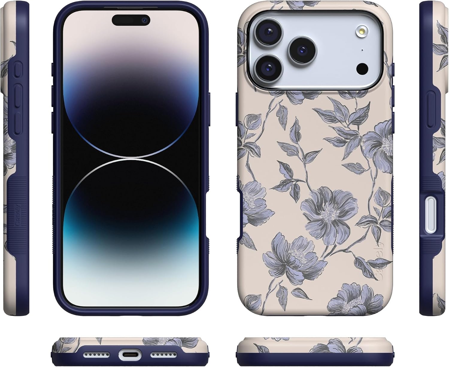 718zyTbN2nL._AC_SL1500_ Casely iPhone 17 Pro Max Case | Ink & Iris | Vintage Floral | Bold Protective Design | Compatible with MagSafe