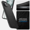Spigen Liquid Air Designed for iPhone 15 Plus Case (2023) [Military-Grade Protection] - Matte Black