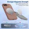 Miracase Magnetic for iPhone 17e Case & iPhone 16e Case, [Soft Anti-Scratch Microfiber Lining], Compatible with MagSafe, Silicone Shockproof Protection Phone Case for iPhone 17e/16e, Chocolate