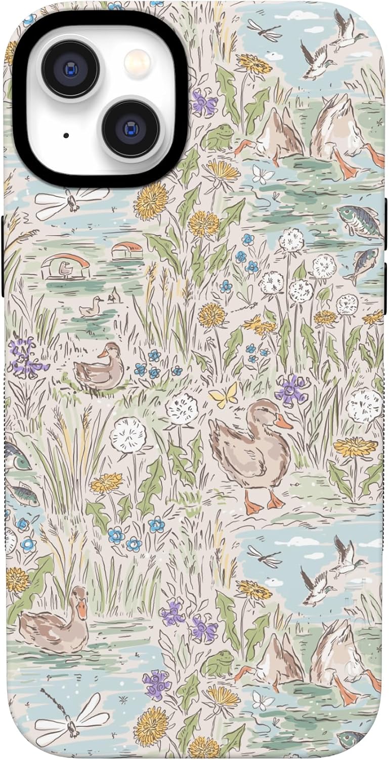 719h820WDxL._AC_SL1500_ Casely iPhone 14 Plus Case | The Waddle Path | Duck Pond | Bold Protective Design | Compatible with MagSafe