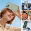 Miracase Compatible with iPhone 15 Case, [Soft Anti-Scratch Microfiber Lining], Liquid Silicone Case Gel Rubber Shockproof Drop Protection Phone Case for iPhone 15, Patina Green