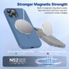 Miracase Magnetic for iPhone 13 Pro Max Case, [Soft Anti-Scratch Microfiber Lining], Compatible with MagSafe, Liquid Silicone Shockproof Drop Protection Phone Case for 13 Pro Max, Glass Blue