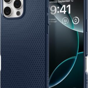 Spigen Liquid Air Designed for iPhone 16 Pro Case [NOT Compatible with MagSafe], [Military-Grade Protection] - Navy Blue