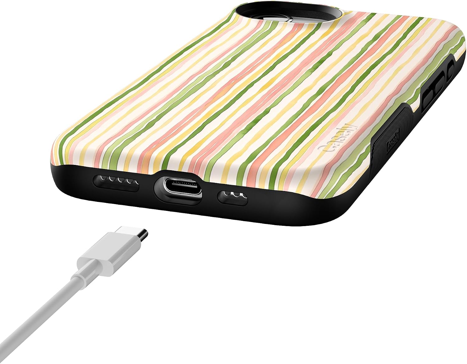 71AKIXLFZAL._AC_SL1500_ Casely iPhone 17e Case | Sweet Stripes | Rainbow Pastel | Bold Protective Design | Compatible with MagSafe