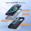Miracase Magnetic for iPhone 12 Case/iPhone 12 Pro Case, [Soft Anti-Scratch Microfiber Lining], Compatible with MagSafe, Liquid Silicone Shockproof Drop Protection Phone Case for 12/12 Pro,Black