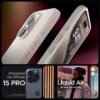 Spigen Liquid Air Designed for iPhone 15 Pro Case (2023) [Military-Grade Protection] - Natural Titanium