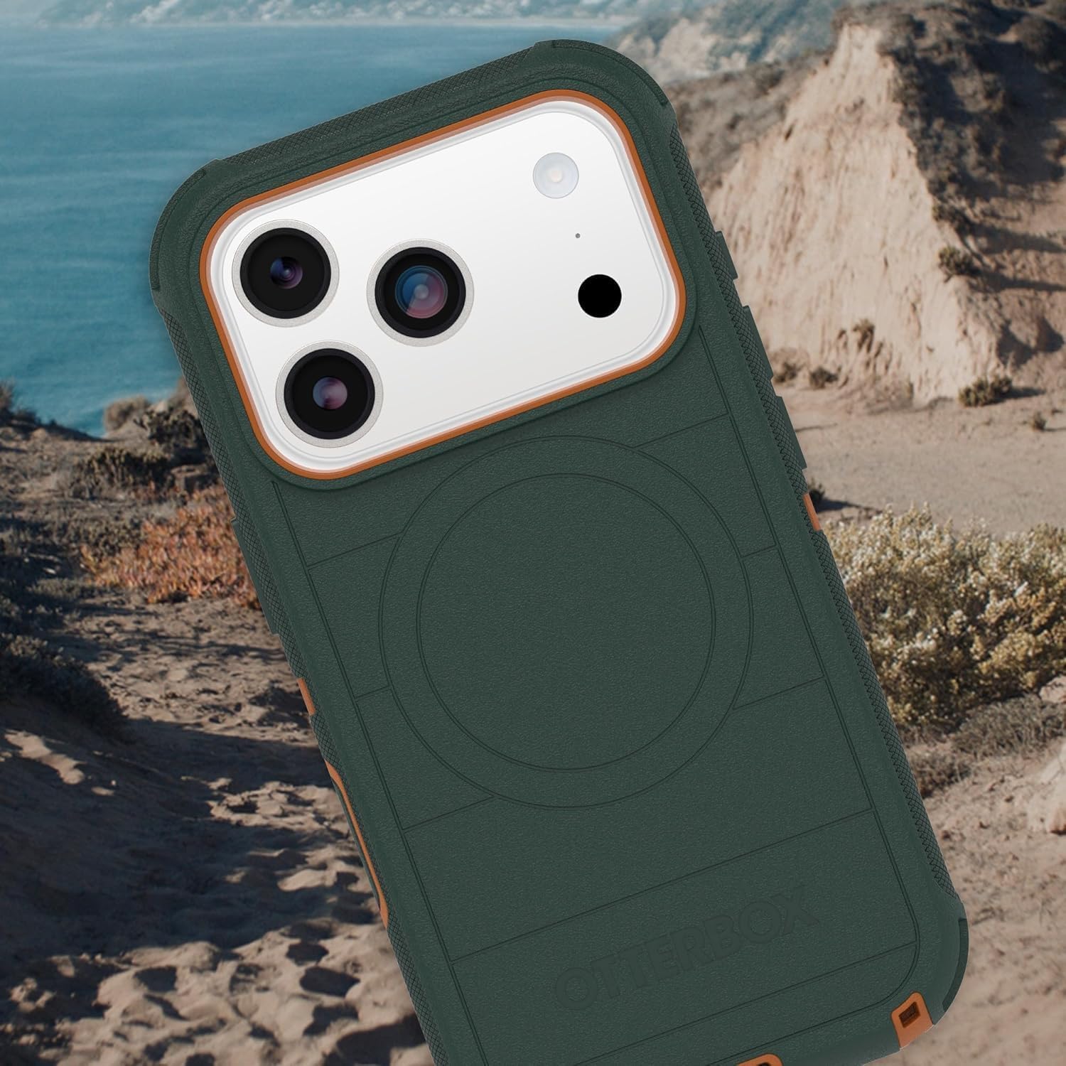 71BVMzGKcQL._AC_SL1500_ OtterBox iPhone 17 Pro Max (Only) - Defender Series Case - Black Chateau (Black & Orange) - Snaps on MagSafe - Tough - Rugged & Durable