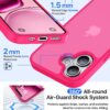 Eastinbox for iPhone 16 Case [16FT Military Grade Shockproof], Anti-Slip Anti-Scratch, Slim Translucent Frosted Matte Protective Cover, i Phone 16 Phone Case 6.1", Hotpink