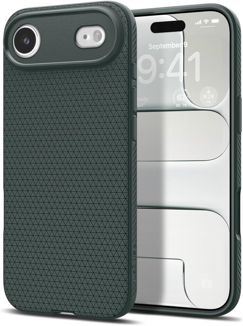 Spigen for iPhone Air Case, Liquid Air [TPU Covered Camera Control] [No Magnet Ring] [Military-Grade Protection] - Abyss Green