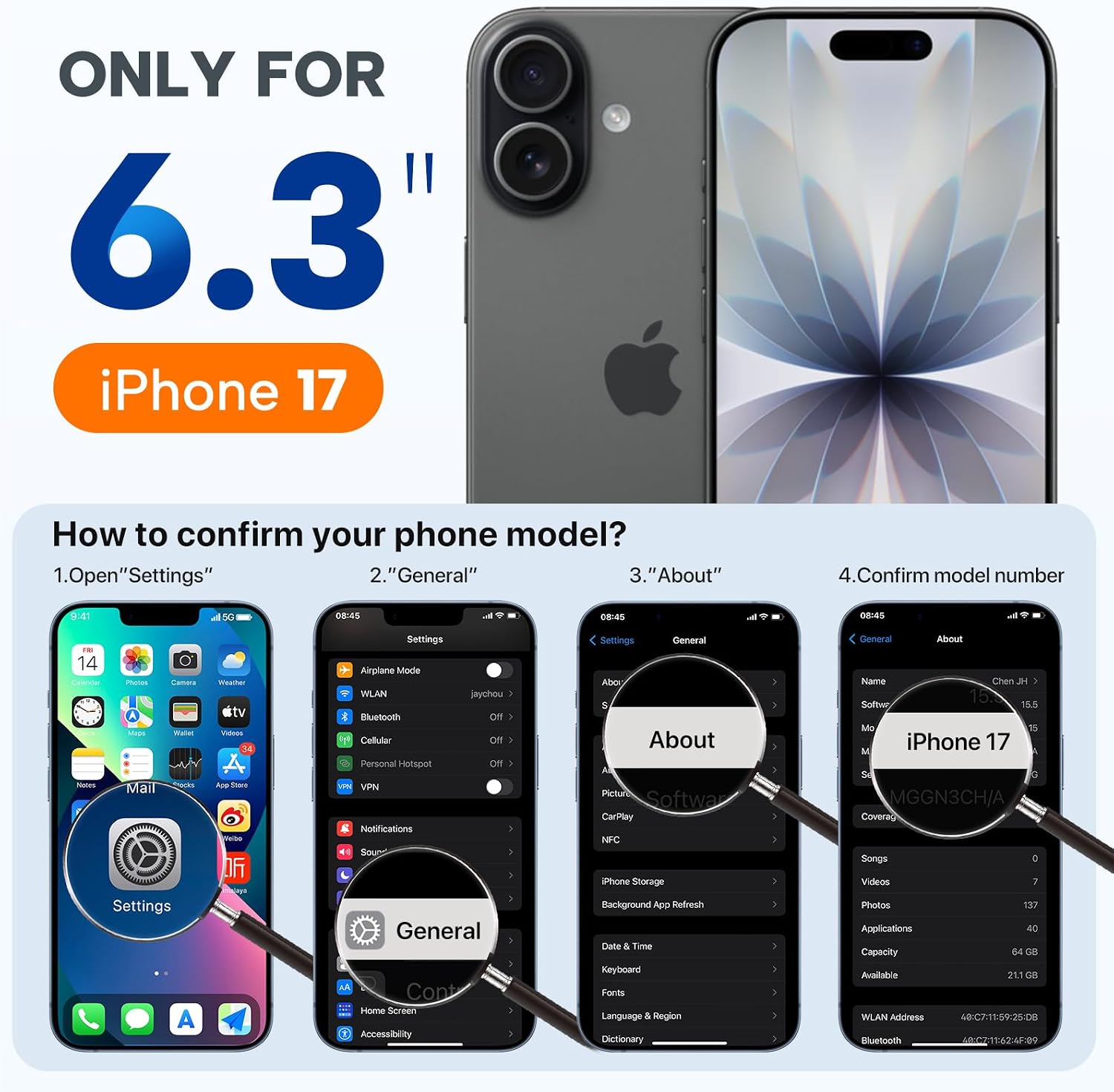 Miracase Magnetic for iPhone 17 Case, Compatible with MagSafe, Integrated Silicone Camera Control Cover, 3.0mm Thicken Shockproof Drop Protection Phone Case for 17,Sunset Orange