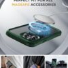 Miracase Magnetic for iPhone 12 Pro Max Case [Compatible with MagSafe] Full-Body Phone case with Built-in Glass Screen Protector& Camera Protector, Military Drop Proof 12 Pro Max Cover, Green