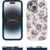 71E1wlogIL._AC_SL1500_ Casely iPhone 15 Case | Ink & Iris | Vintage Floral | Bold Protective Design | Compatible with MagSafe
