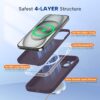 Miracase Magnetic for iPhone 15 Case, [Soft Anti-Scratch Microfiber Lining], Compatible with MagSafe, Liquid Silicone Case Shockproof Drop Protection Phone Case for 15, Dark Purple