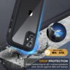 71EU6UZZGPL._AC_SL1200_ Miracase Glass Series for iPhone 11 Case 6.1 inch, Upgraded Full-Body Rugged Phone Bumper Case Cover with Built-in 9H Tempered Glass Screen Protector and Camera Protector, Black