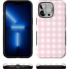 Casely iPhone 13 Pro Case | Sunday Best | Pink Gingham | Bold Protective Design | Compatible with MagSafe