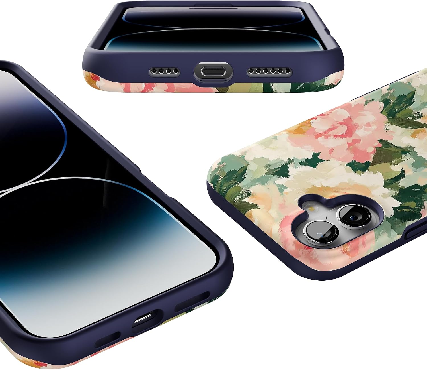 71EbQTTugYL._AC_SL1500_ Casely iPhone 16 Plus Case | The Garden Room | Painted Petals | Bold Protective Design | Compatible with MagSafe