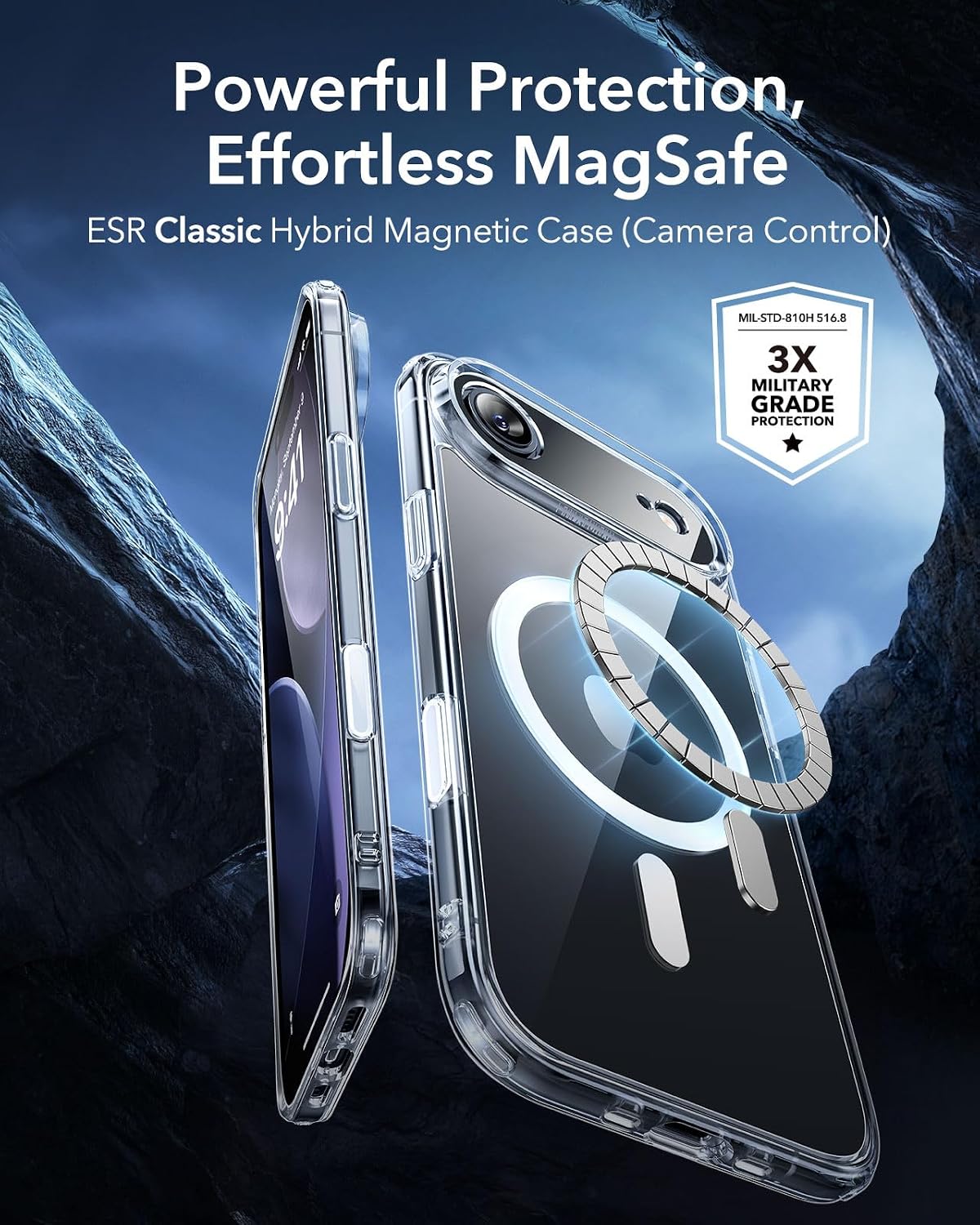 71En9VLDpZL._AC_SL1500_ ESR for iPhone Air Case, Camera Control Cover, Compatible with MagSafe, Shockproof Military-Grade Protection, Magnetic Phone Case for iPhone Air, Classic Hybrid Case, Clear