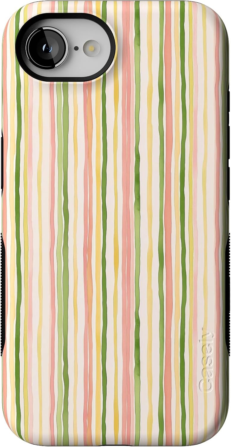 71FWMZoHtrL._AC_SL1500_ Casely iPhone 17e Case | Sweet Stripes | Rainbow Pastel | Bold Protective Design | Compatible with MagSafe