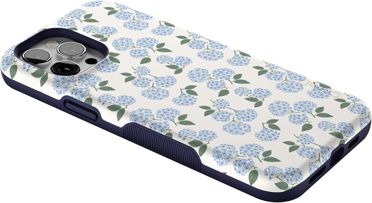 71FYbSxEJRL._AC_SL1500_ Casely iPhone 12 Pro Max Case | Nantucket Cottage | Blue Hydrangea | Bold Protective Design | Compatible with MagSafe